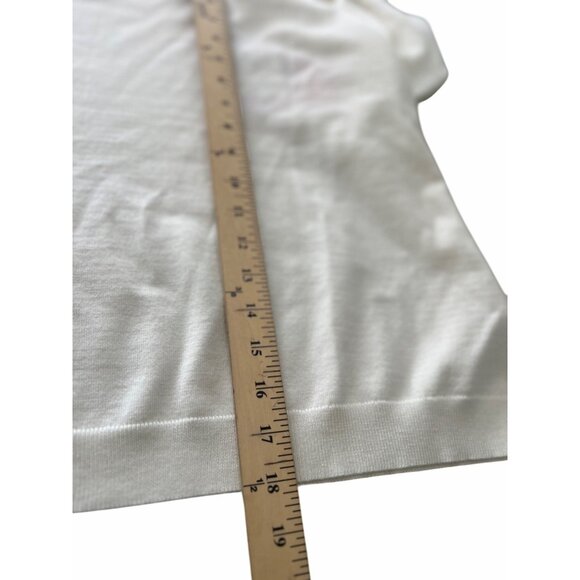 Juicy Couture Angel Womens Ivory Knit Crop Top With Rhinestone Detail Medium - Picture 13 of 14